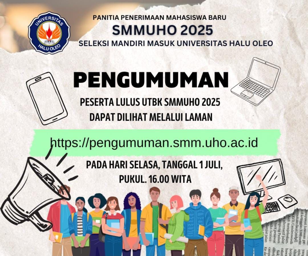 Pengumuman Jalur Mandiri UHO 2025 Resmi Dibuka Hari Ini, Cek Nama Kamu di Sini!