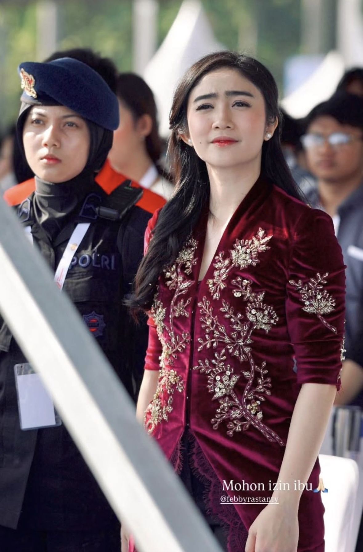 Wajah Cantik Febby Rastanty Hiasi HUT Bhayangkara & Pamer Suami Naik Pangkat