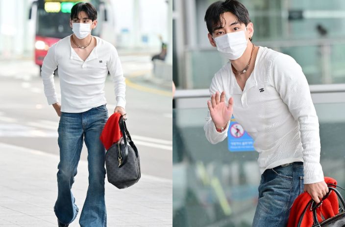 Outfit Bandara V BTS Usai Wamil, Tampil Kekar dan Mewah Serba Celine