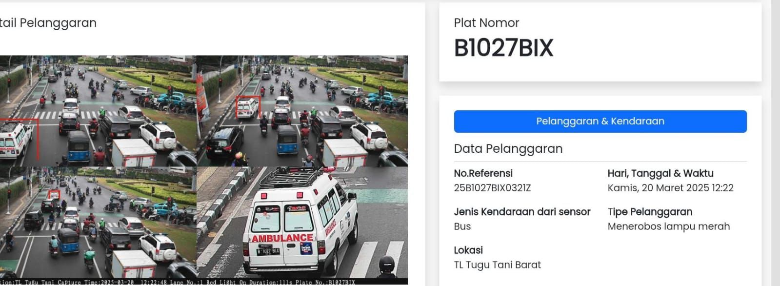 Sedang Antar Jenazah Ambulan Relawan FBN Kena E-Tilang Di Jakarta