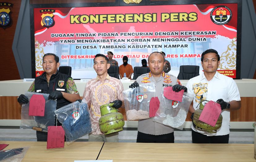 Polda Riau Ungkap Pembunuhan Sadis di Kampar, Dua Tetangga Jadi Tersangka