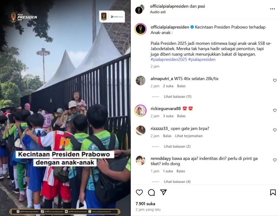 Piala Presiden 2025: SSB se-Jabodetabek Ramaikan SUGBK