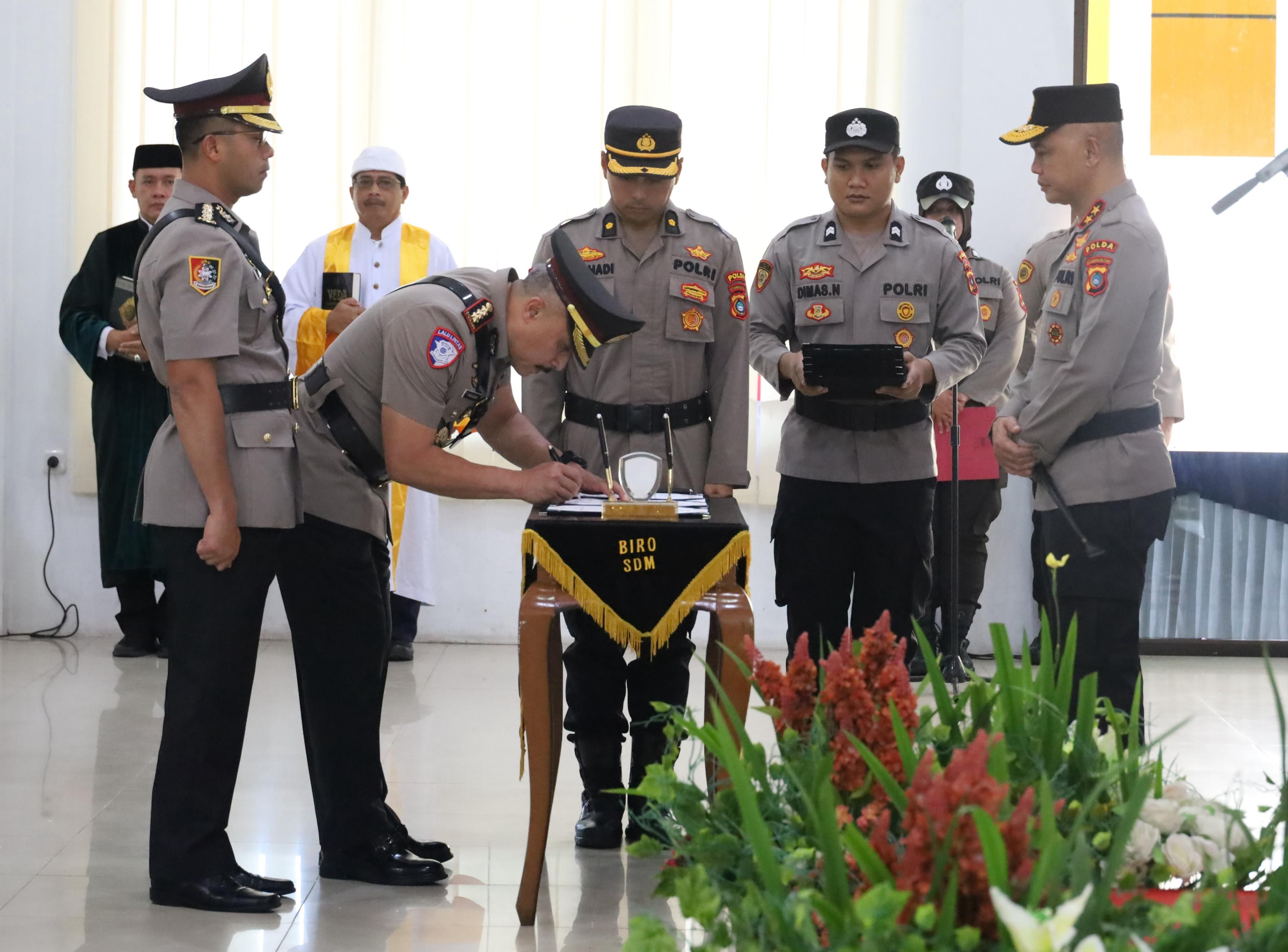 Sertijab Sejumlah Pejabat Polda Babel, Dir Lantas hingga Kapolresta Pangkalpinang Resmi Berganti