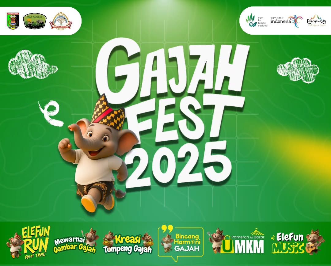 Gajah Fest 2025, Bakal Ada Banyak Event di Way Kambas Lampung, Catat Tanggalnya!