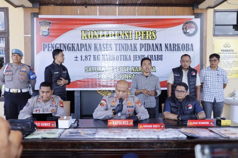 Polisi Tangkap Bandar Narkoba di Pinrang, 1,8 Kg Sabu dari Malaysia Gagal Diedarkan ke Morowali