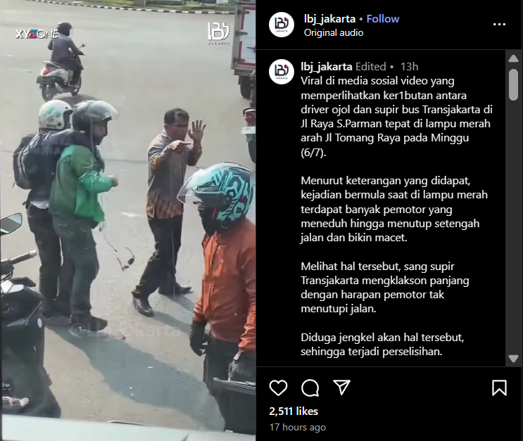 Viral Aksi Arogan Ojol Tinju Sopir TransJakarta, Korban Lapor Polisi