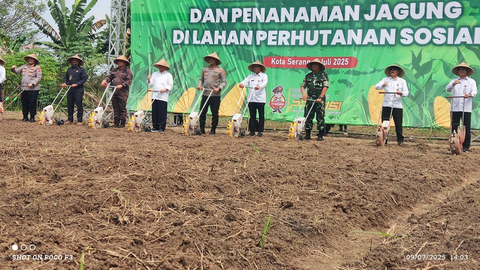 Lahan Pinggir Jalan Tol yang Tidak Produktif di Targetkan Polda Banten untuk Lahan Tanam Jagung