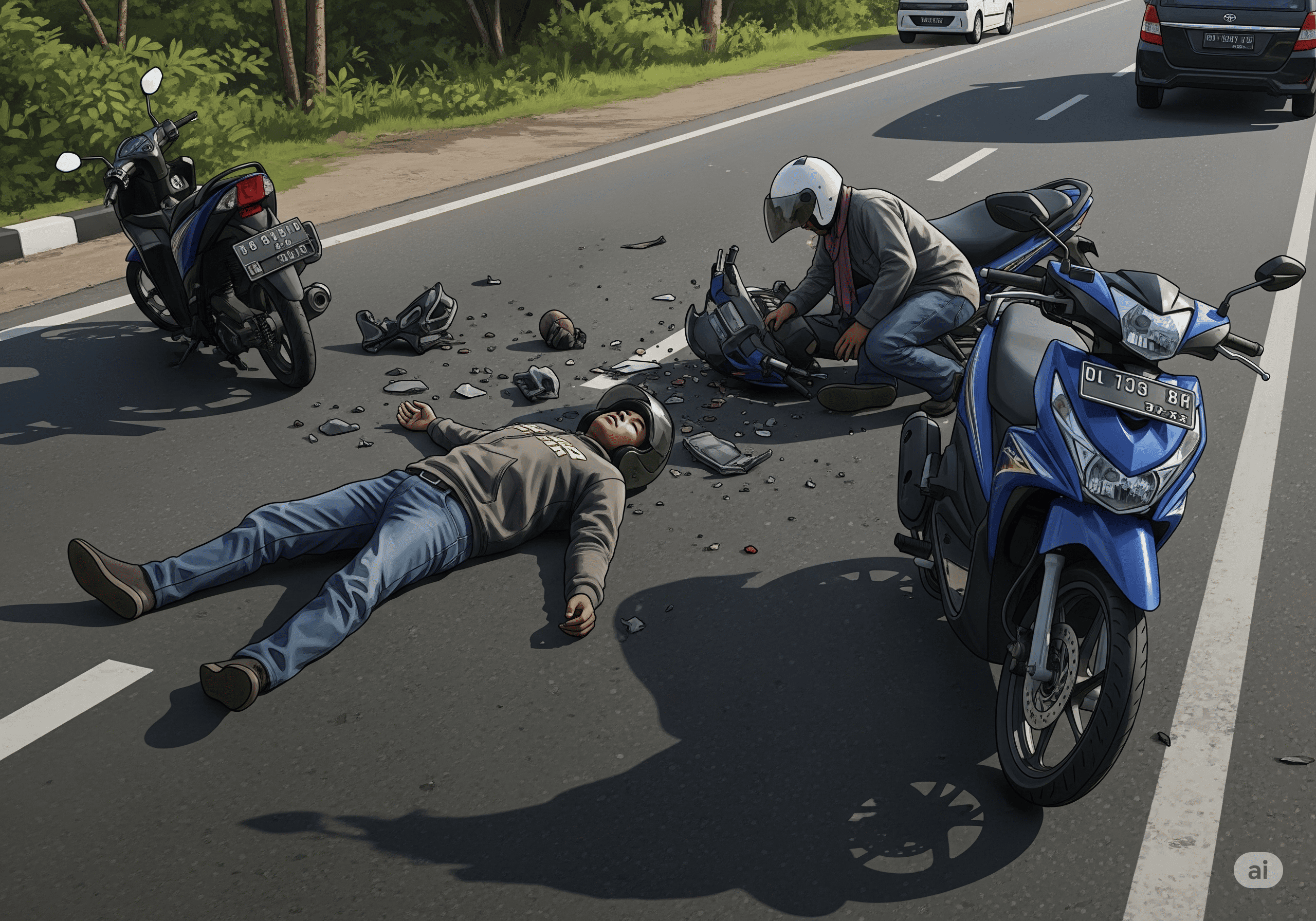 2 Pengendara Motor Tabrakan di Luwu Timur, 1 Orang Tewas