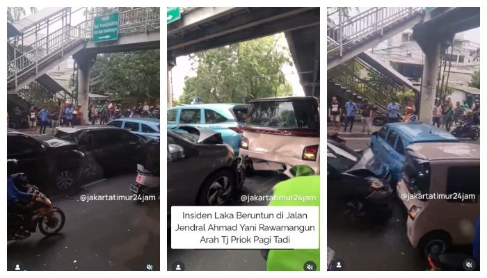 Kecelakaan Beruntun 5 Mobil di Utan Kayu, Korban Luka Berjatuhan!