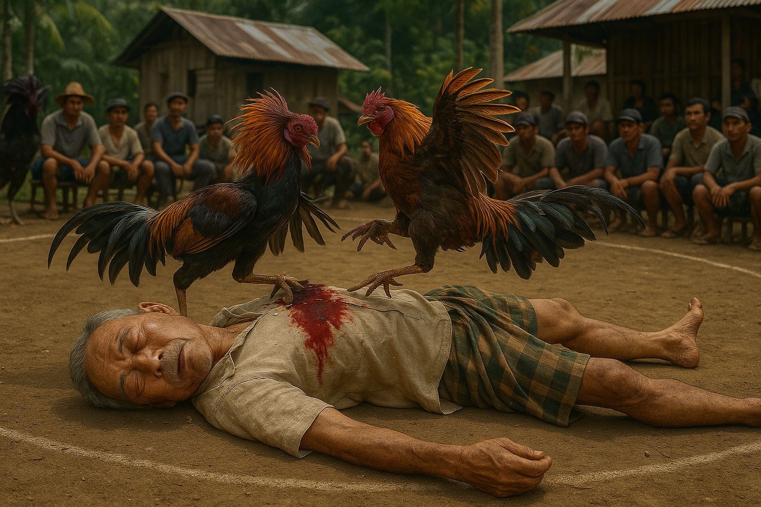 Pria Lansia di Luwu Timur Tewas Tertusuk Taji Ayam Aduan Saat Masuk Arena Sabung Ayam