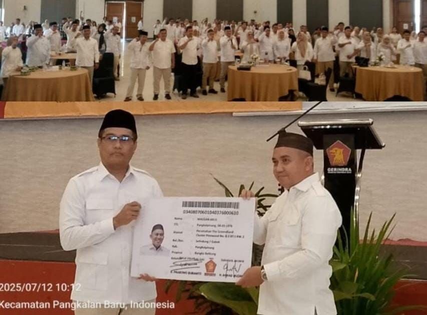 Menerima Kartu Anggota Kader Partai Gerindra, Molen: Alhamdulillah Kembali ke Rumah Lama Saya