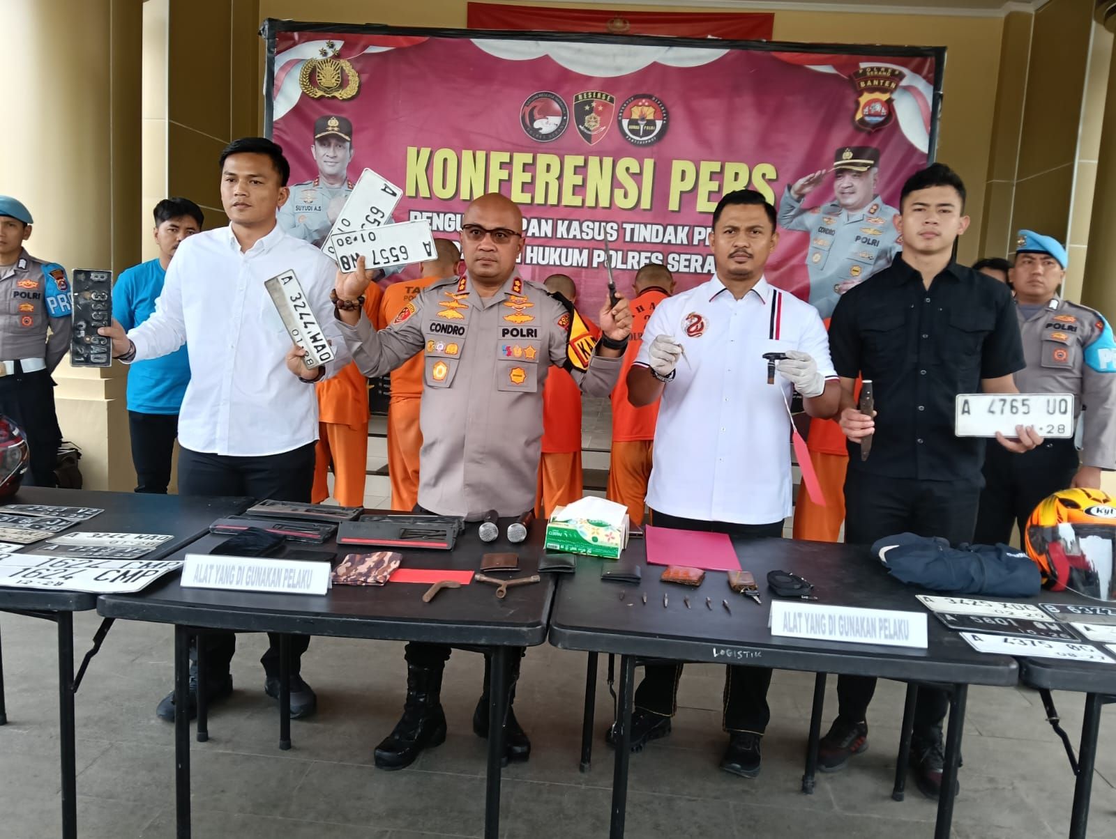 Komplotan Pencuri Ranmor Yang Videonya Viral Saat Beraksi Di Perumahan Tembong Kota Serang Di berhasil diringkus Tim Resmob Polres Serang