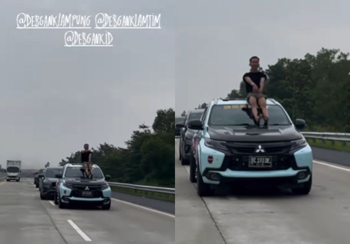 Aksi Joget di Atap Mobil Bikin Netizen Heboh, Cari FYP Berujung Diamankan Polisi