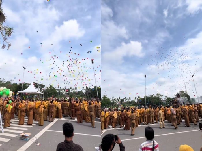 Momen Lucu Balon Terbang Sebelum Aba-aba di Pelantikan PPPK Batang Hari, hingga Muncul Rumor Bupati Ngambek