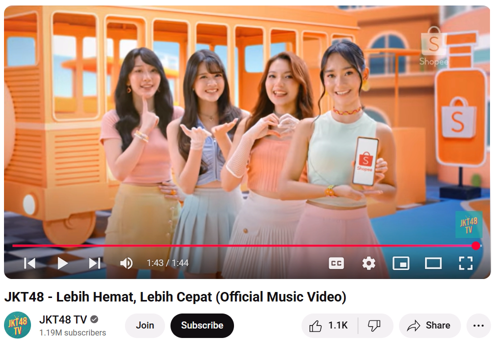 JKT48 Tampil Ceria dan Penuh Warna di MV Lebih Hemat, Lebih Cepat Bareng Shopee, Tuai Pujian Netizen