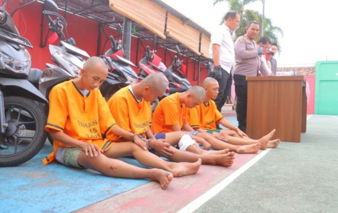 Polisi Tangkap Empat Pemuda Komplotan Curanmor di Lampung, Satu Pelaku Berstatus Mahasiswa