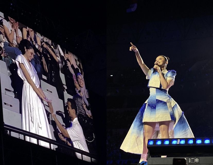 Momen lamaran di konser Rossa. - Foto oleh INDOZONE Nadya Mayangsari via INDOZONE Nadya Mayangsari