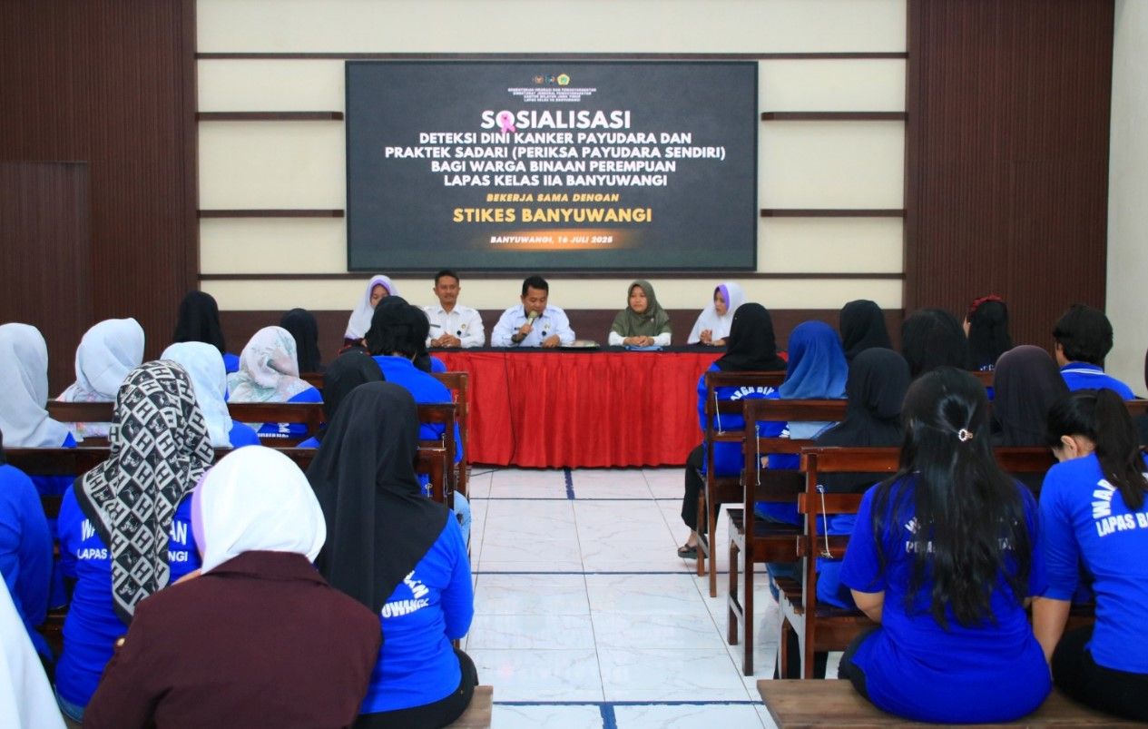 Penuhi Hak Kesehatan Warga Binaan Perempuan, Lapas Banyuwangi Gelar Edukasi Deteksi Dini Kanker Payudara