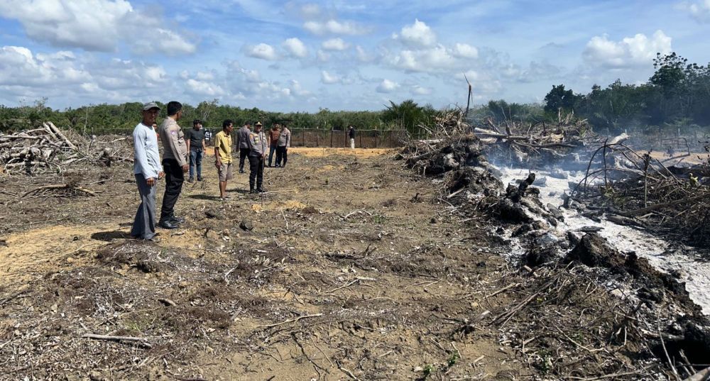 Polisi Tindak Tegas Pelaku Pembakaran Lahan, Satu Orang Diamankan
