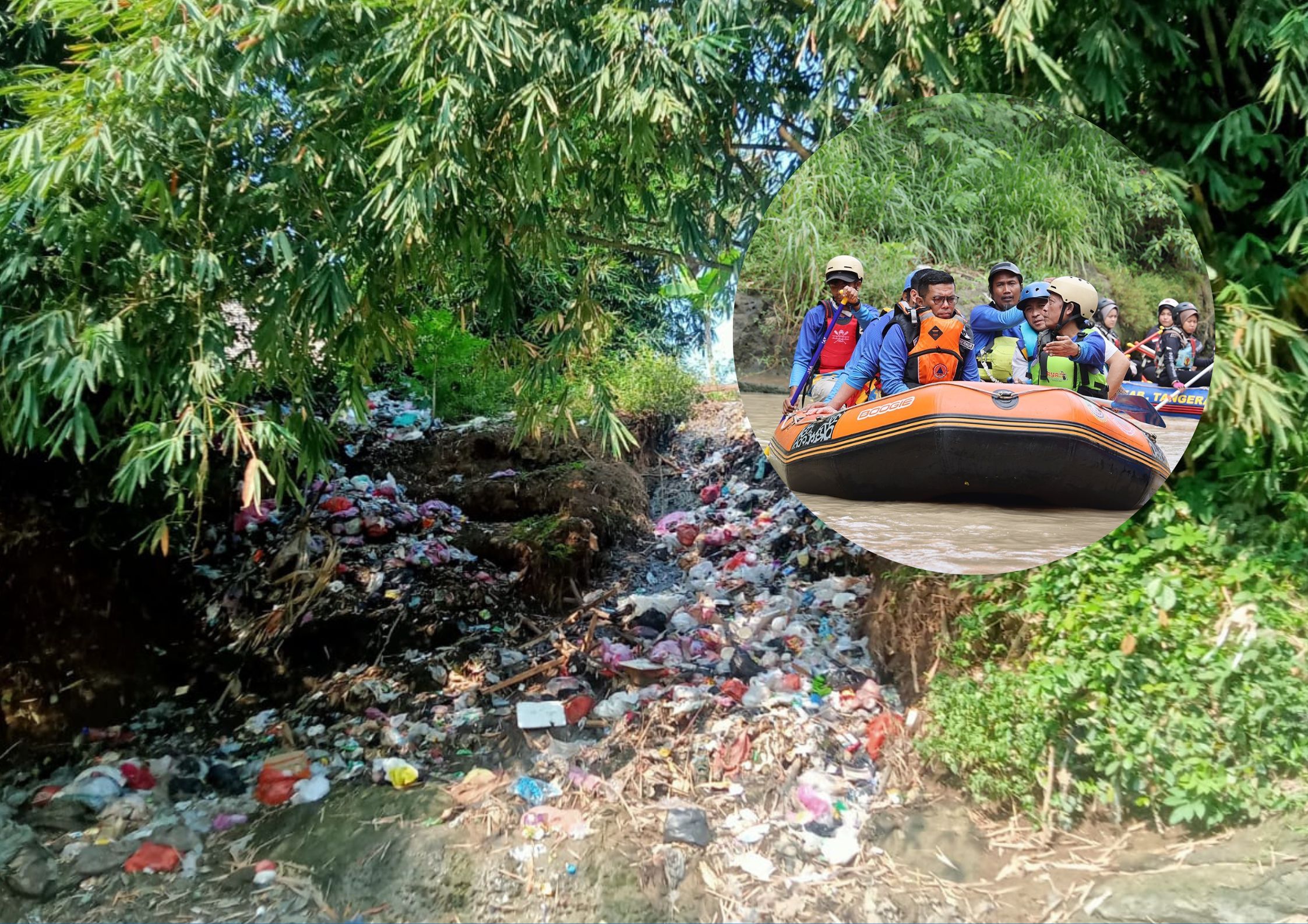 Sungai Cibanten Memprihatinkan Ada Puluhan Titik Tumpukan Sampah