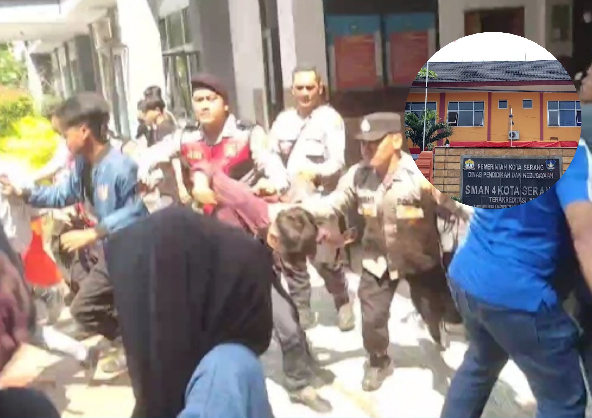 Demo Mahasiswa Dan Alumni SMAN 4 Kota Terkait Dugaan Pelecehan Seksual oleh Guru Ricuh