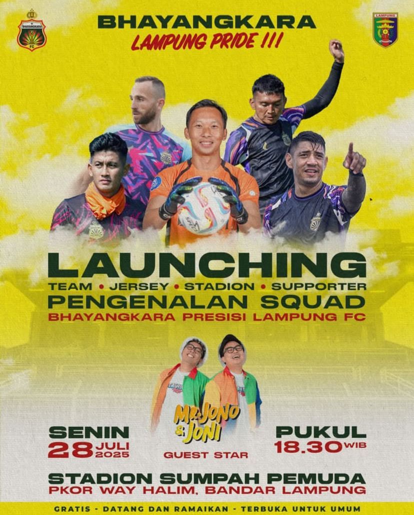 Bhayangkara Presisi Lampung FC Akan Kenalkan Pemain dan Launching Jersey, Catat Tanggalnya!