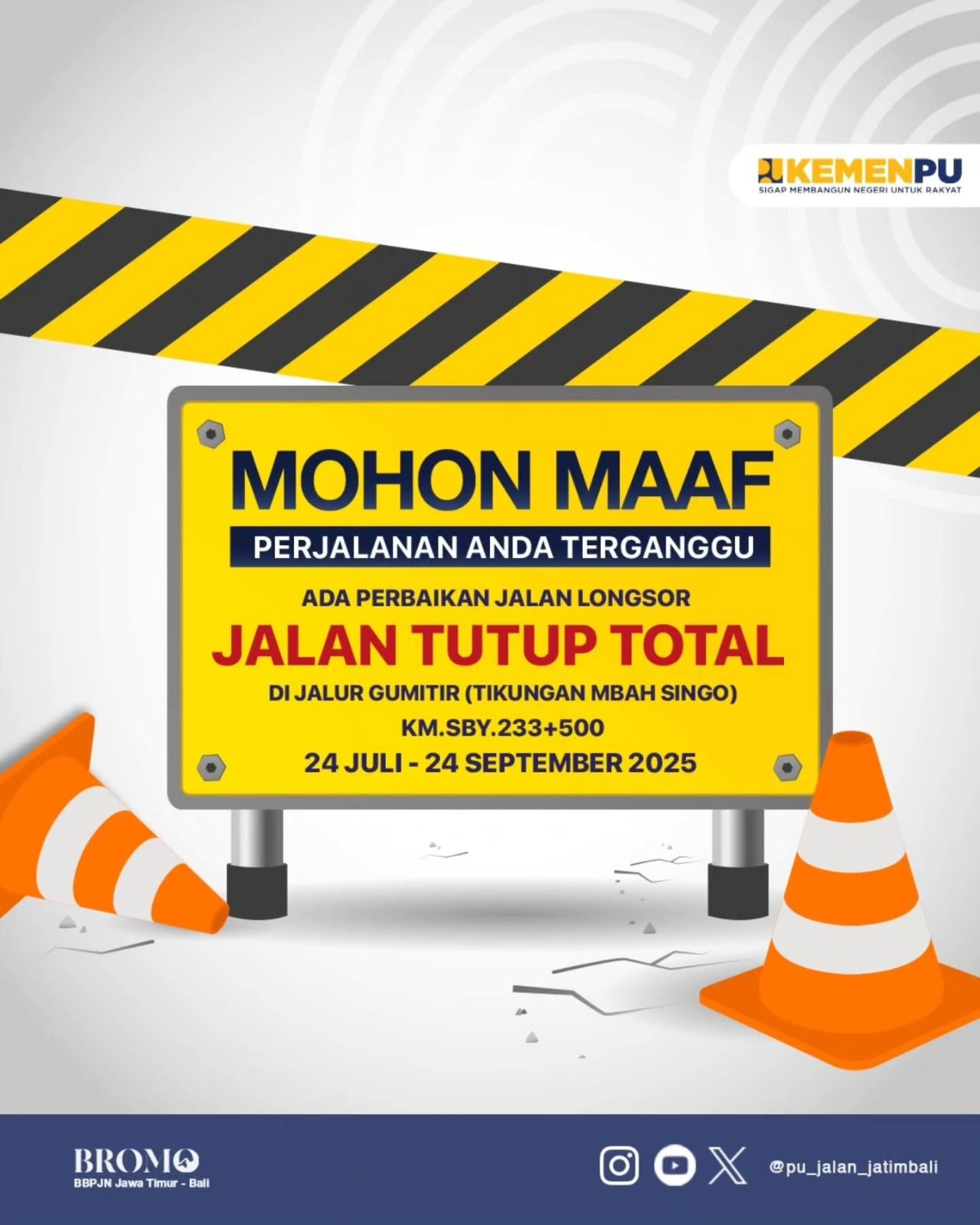 Dua Bulan Jalur Gumitir Tutup Total, Rute Alternatif Siap dan Ikuti Rambu-Rambu