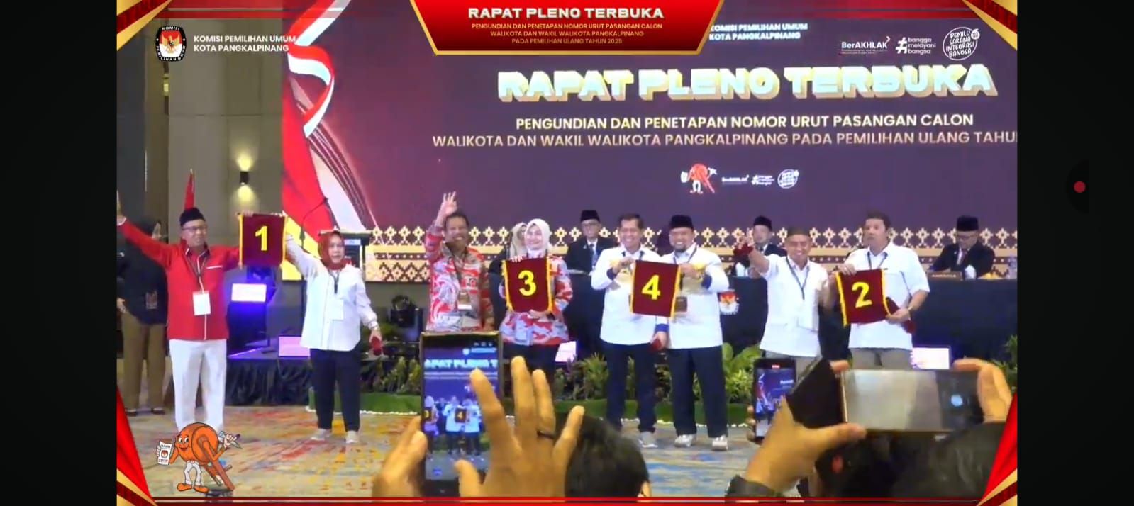Inilah Nomor Urut Paslon Pilkada Ulang Pangkalpinang