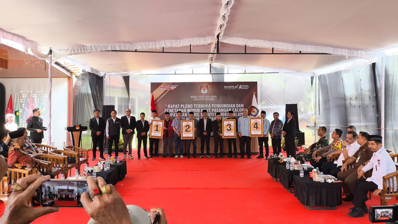 Nomor Paslon Bupati Bangka Telah Ditetapkan, Selanjutnya Siap-siap Kampanye Rebut Hati Masyarakat