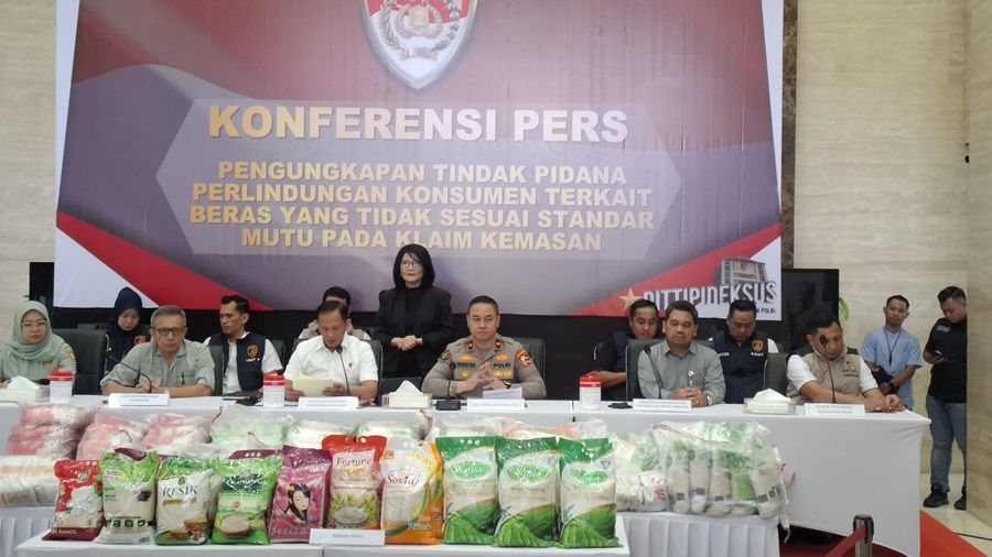 Satgas Pangan Polri Ekspose Kasus Beras Oplosan, Unsur Pidana Ditemukan!
