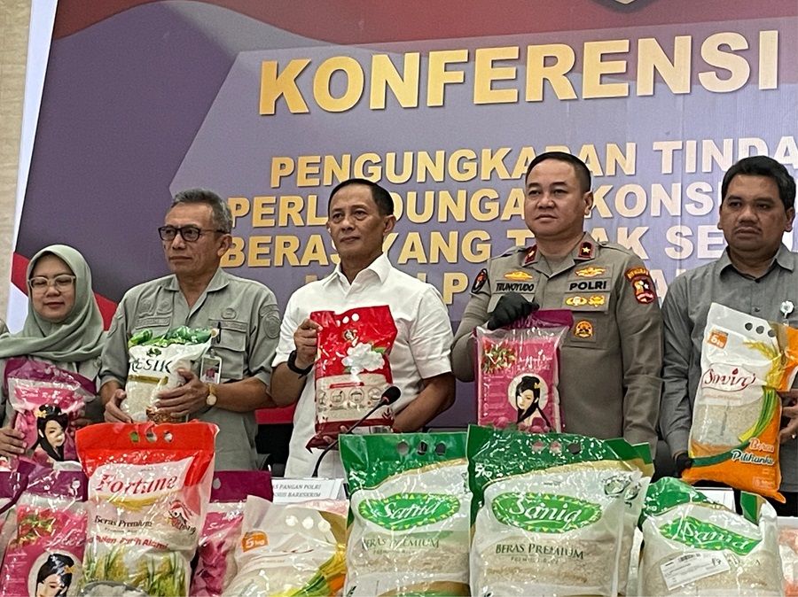 Satgas Pangan Polri Ekspose Kasus Beras Oplosan, Unsur Pidana Ditemukan!