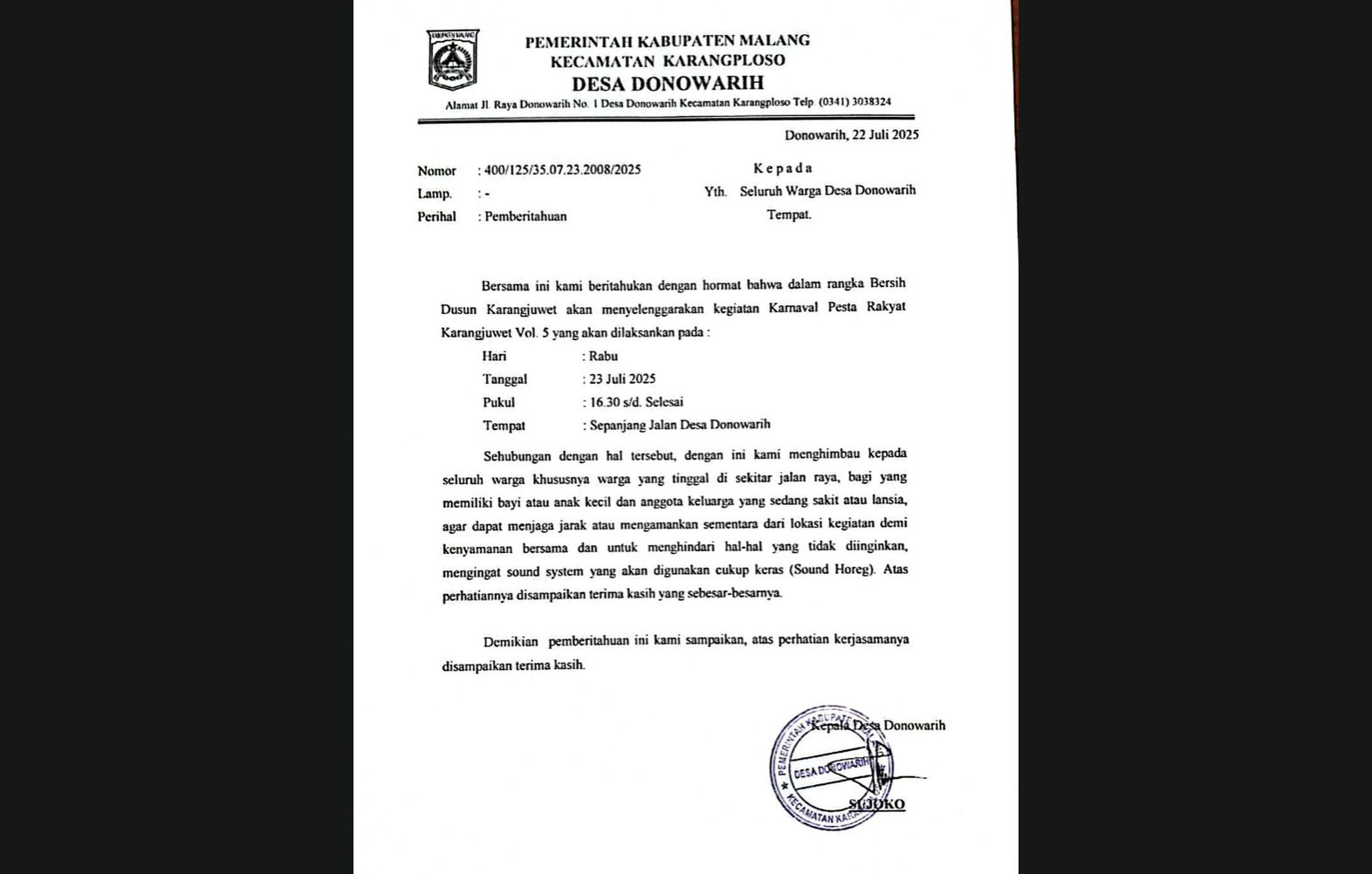 Sound Horeg Gegerkan Desa Donowarih, Lansia & Penyandang Sakit Diminta Mengungsi Saat Karnaval