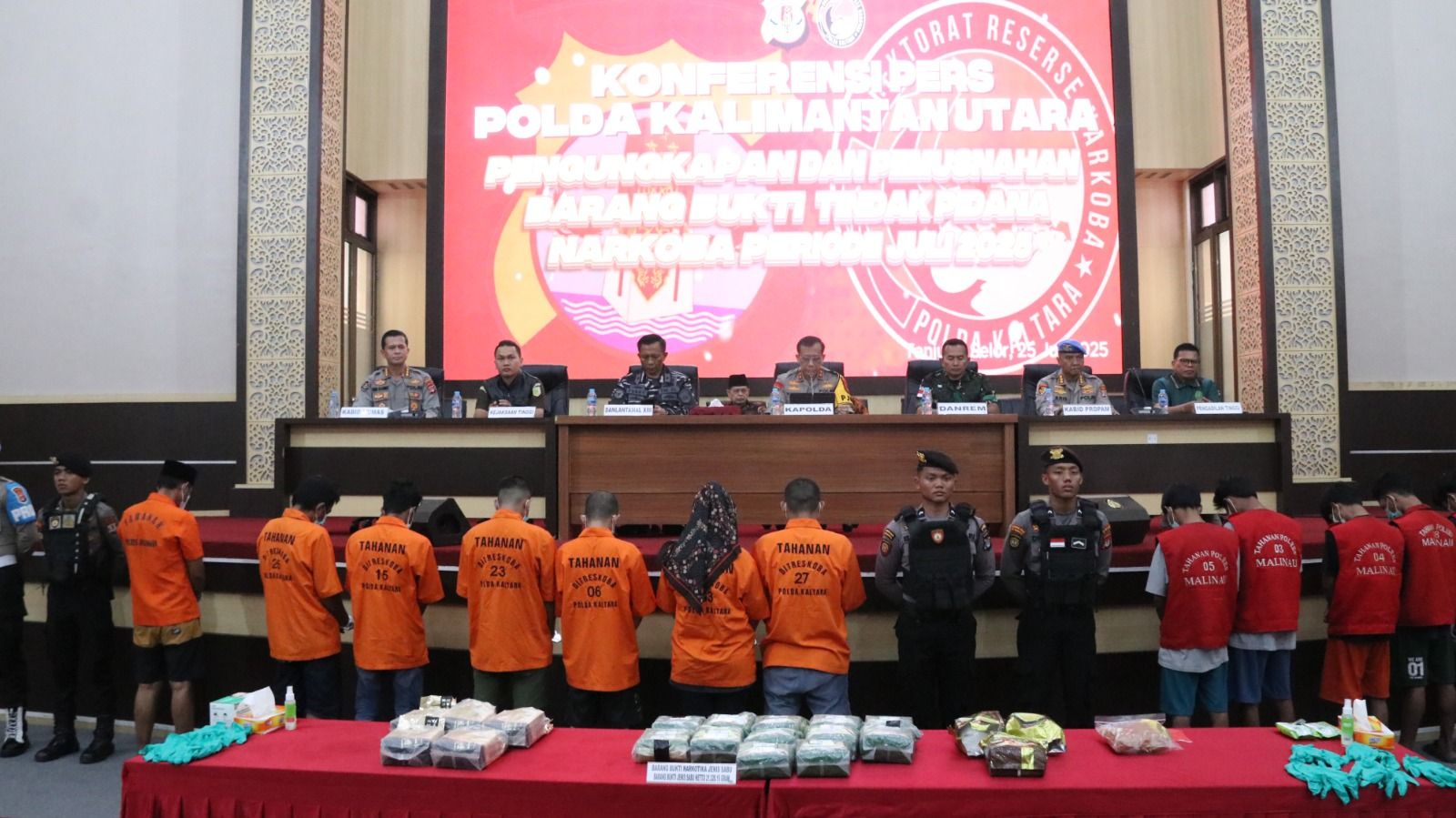 Kapolda Kaltara Berhasil Gagalkan Peredaran 21.3 Kg Sabu Periode Juli 2025