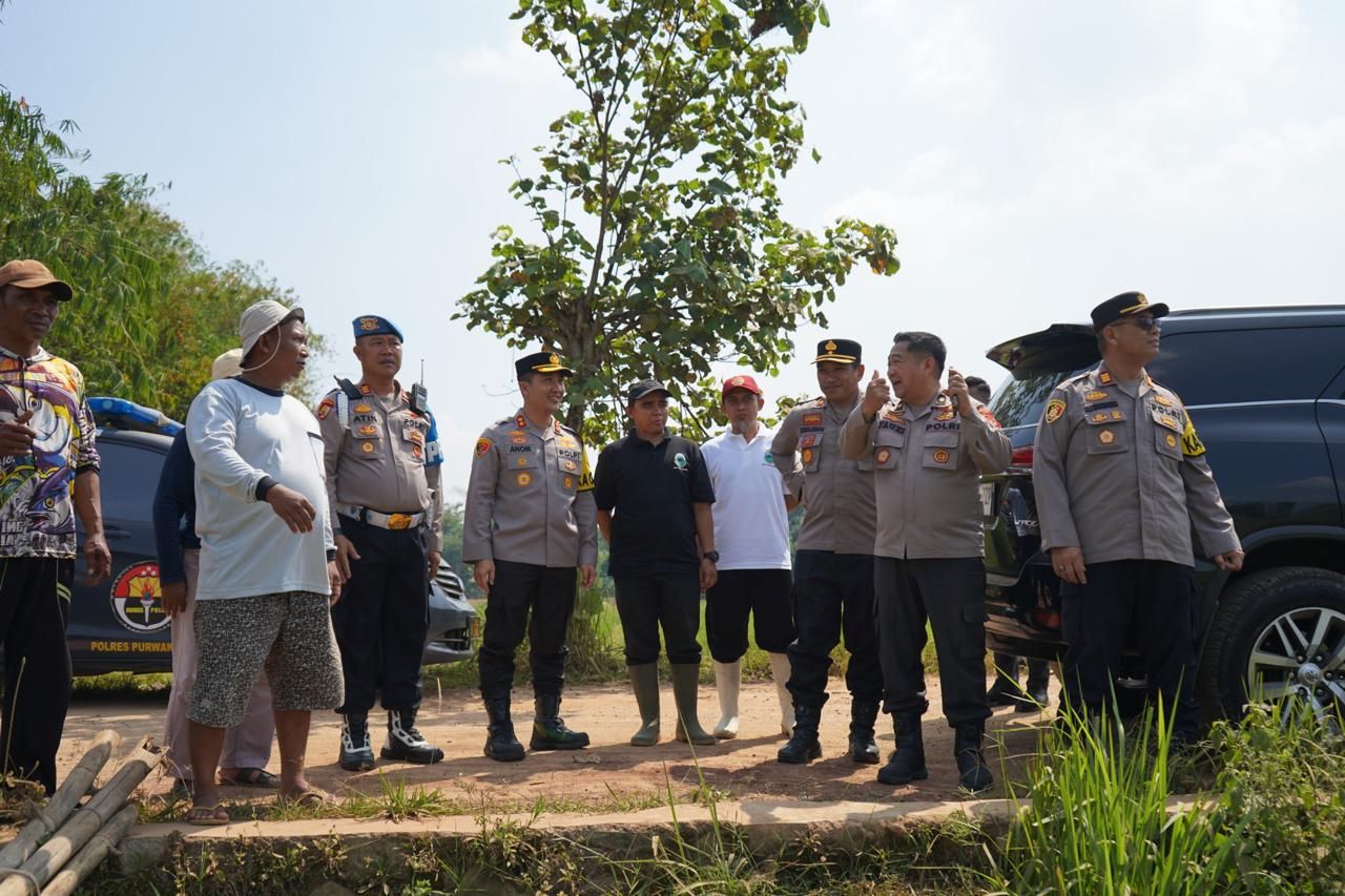 Kapolres Purwakarta Tinjau Lahan Program Ketahanan Pangan di Dua Kecamatan