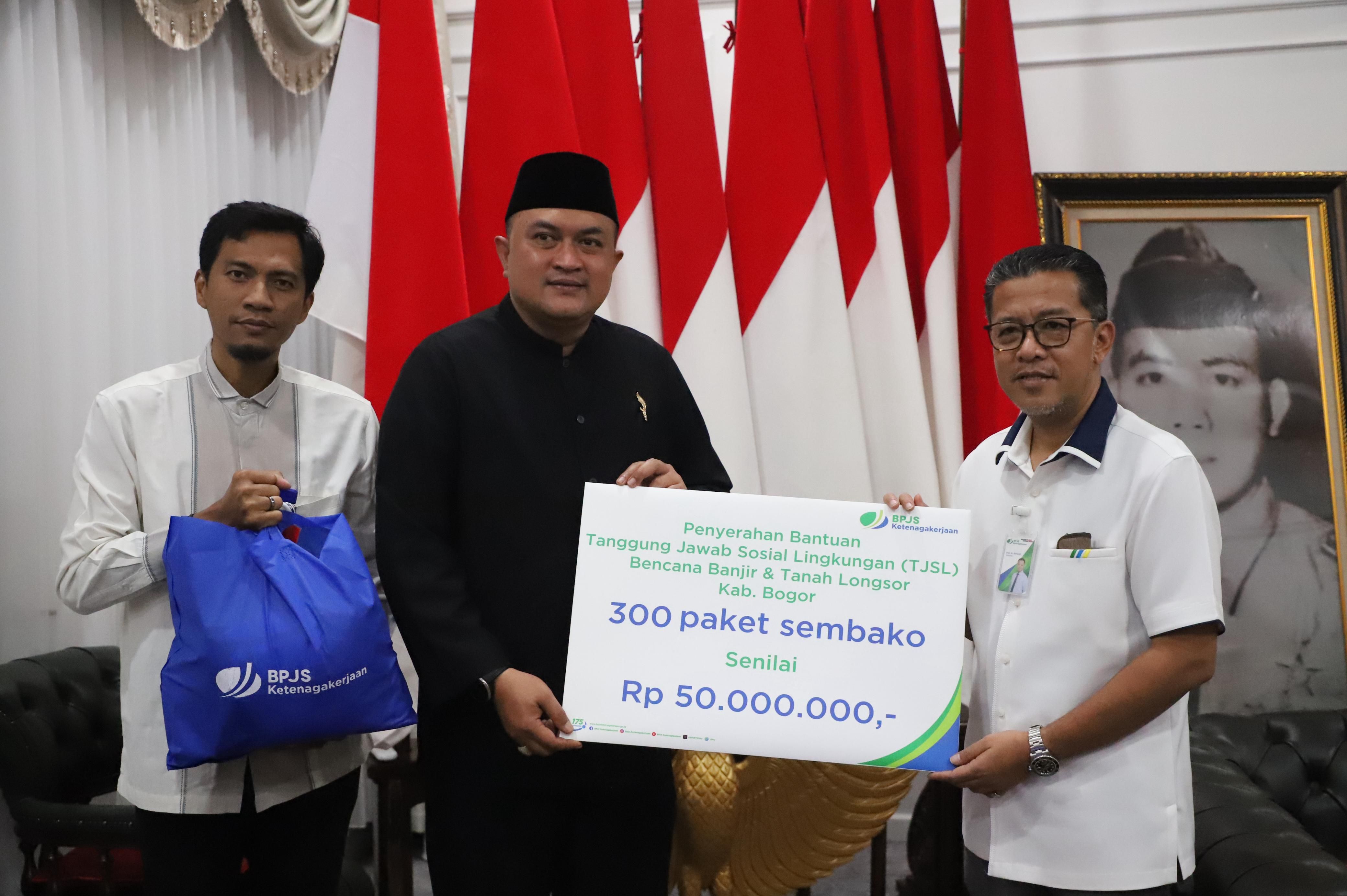Bupati Bogor Apresiasi Kepedulian BPJS Ketenagakerjaan Lewat Program TJSL untuk Korban Bencana