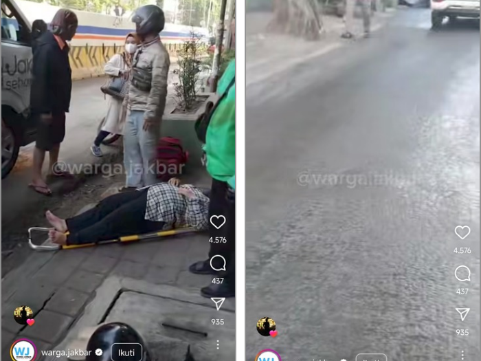 Viral Pemotor Terjatuh di Tambora Jakbar Akibat Oli Berceceran, Warga Emosi di Lokasi