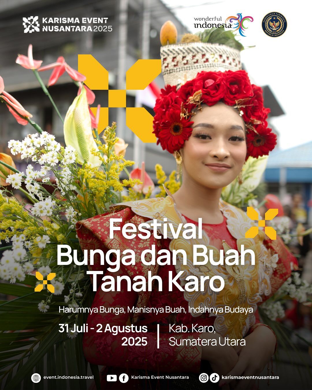 Festival Bunga dan Buah Tanah Karo 2025 Digelar 31 Juli–2 Agustus, Hadirkan Artis Lokal hingga Nasional