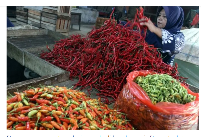 Harga Cabai Rawit Tembus Rp65 Ribu, Bawang Merah Turun Tipis