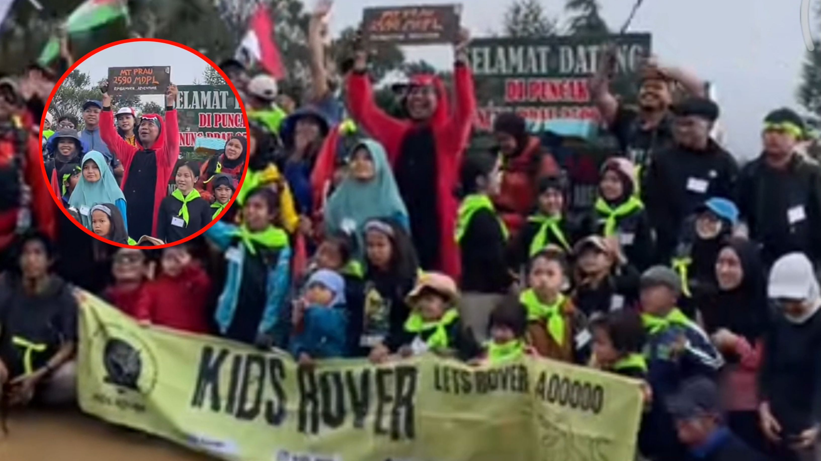 Gokil! Kumpulan Anak TK Ini Berhasil Summit Gunung Prau