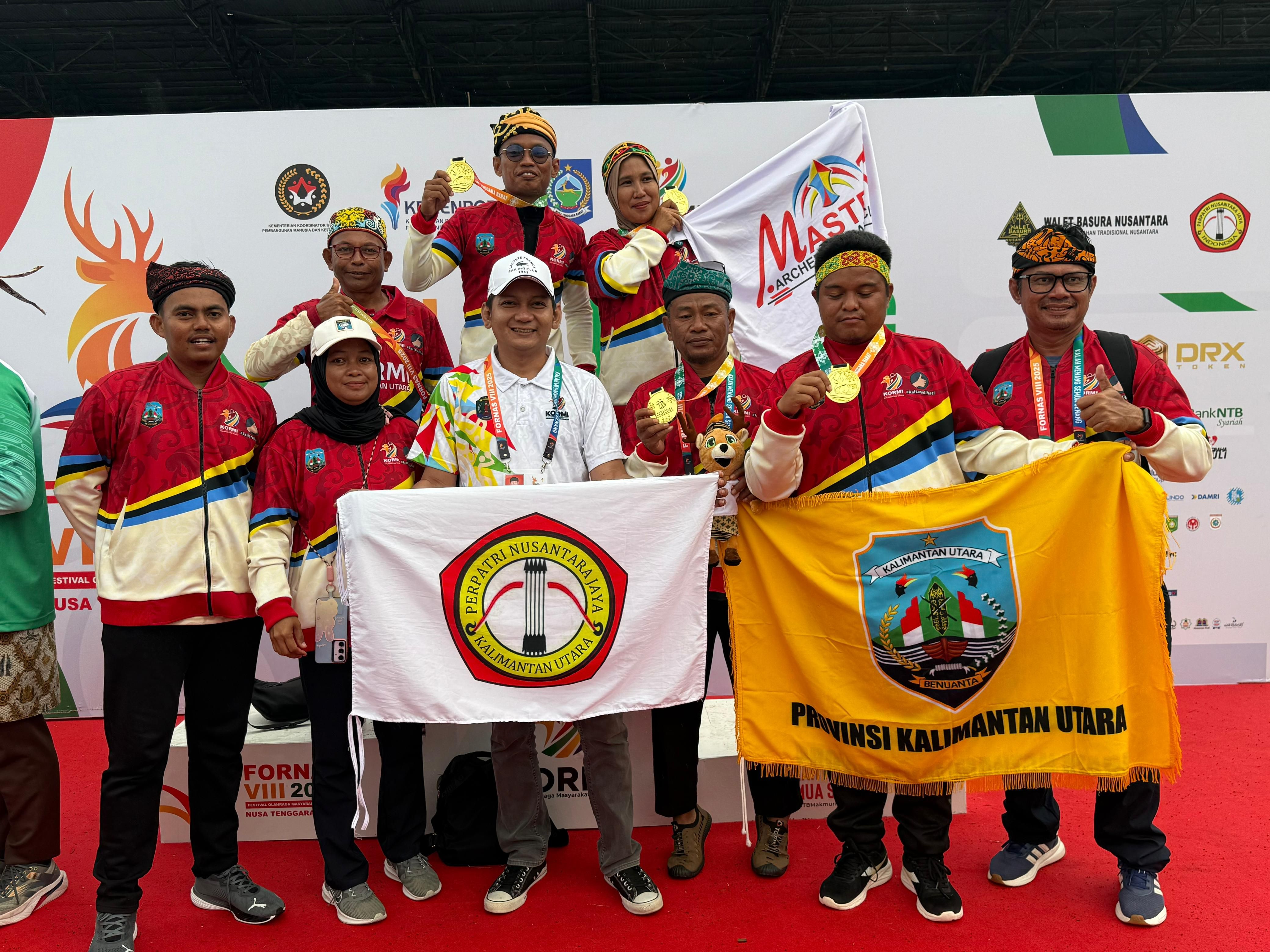 Atlet Panahan Tradisional Nunukan Sumbang 5 Medali di Ajang Fornas VIII NTB