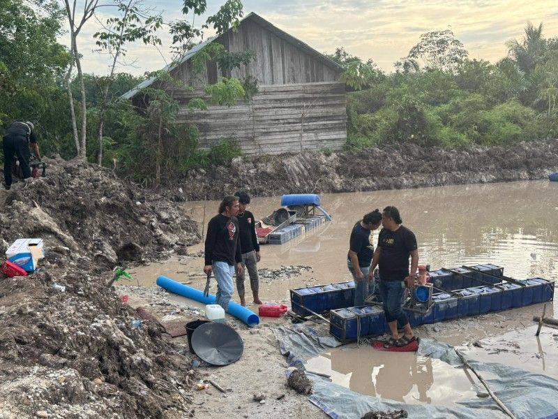 Tambang Emas Ilegal di Kuansing Ditangkap Polisi