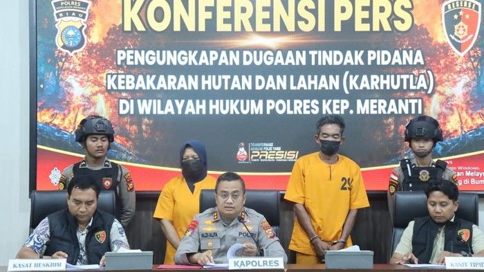 Dua orang Palaku Pembakaran Hutan di Meranti di Tangkap