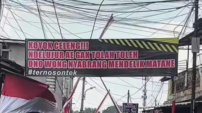 Momen Ketika Warga Malang Gunakan Bahasa Daerah pada Banner Imbauan