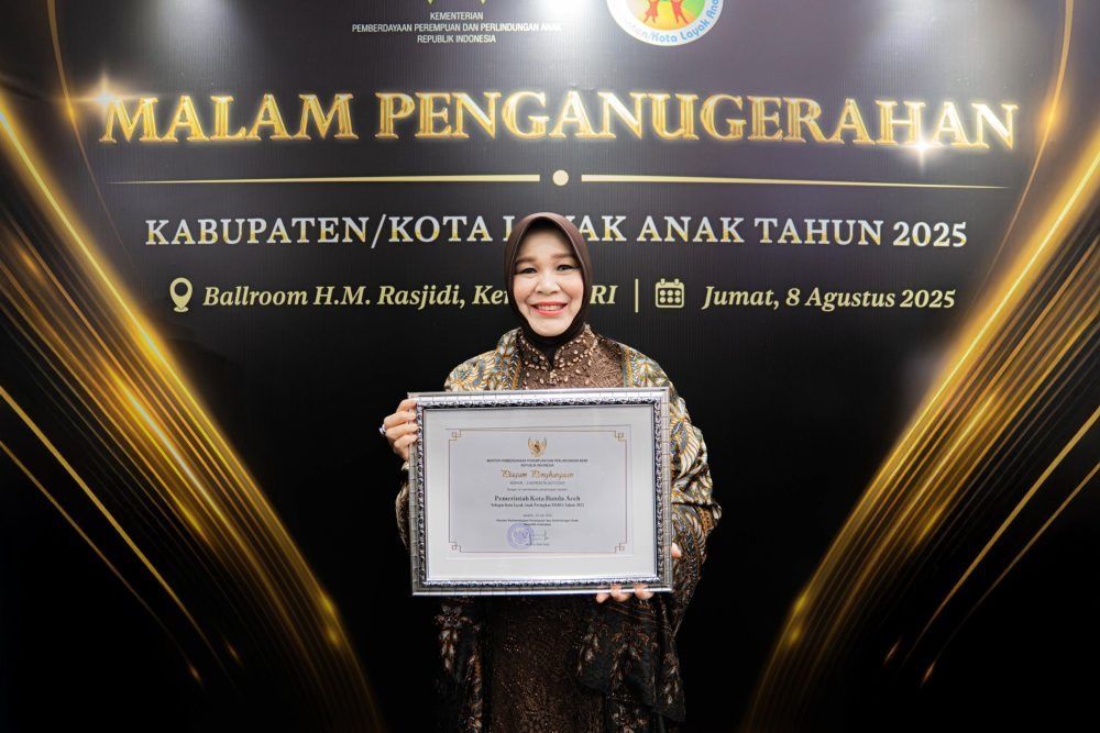 Bangga! Banda Aceh Sabet Penghargaan Kota Layak Anak 2025