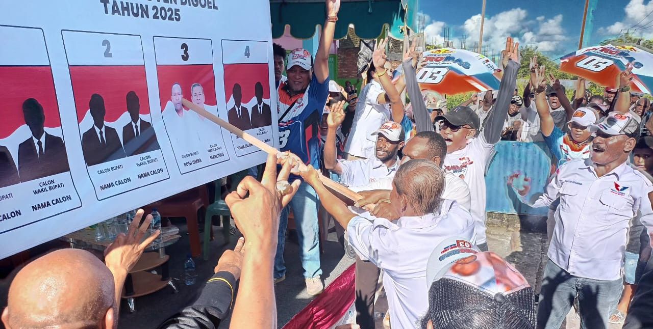 Hasil Perolehan Suara Sementara PSU Pilkada Boven Digoel Papua Selatan Roni-Marlinus Unggul