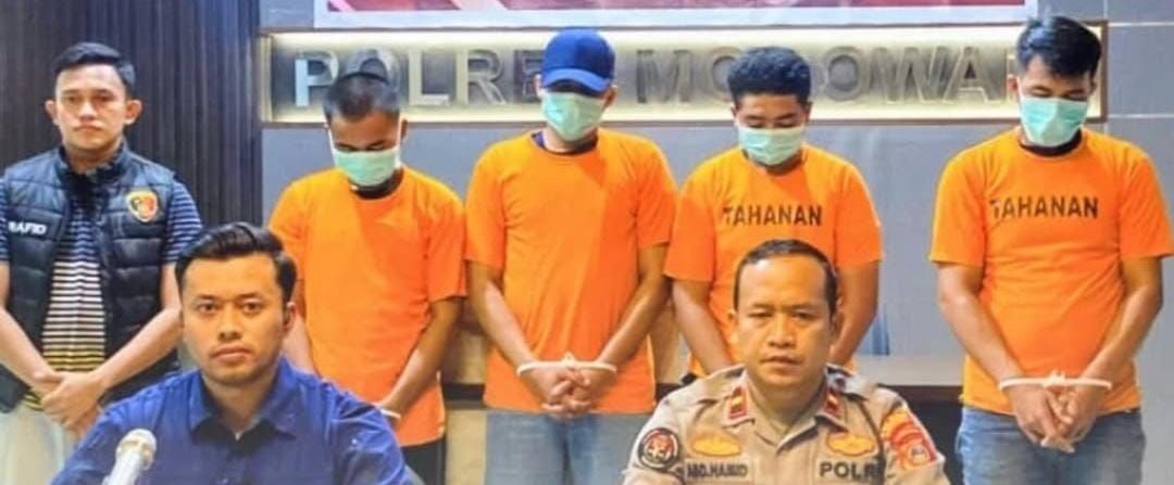 Empat Tersangka Penganiayaan Pemuda Konawe di Morowali Terancam 12 Tahun Penjara