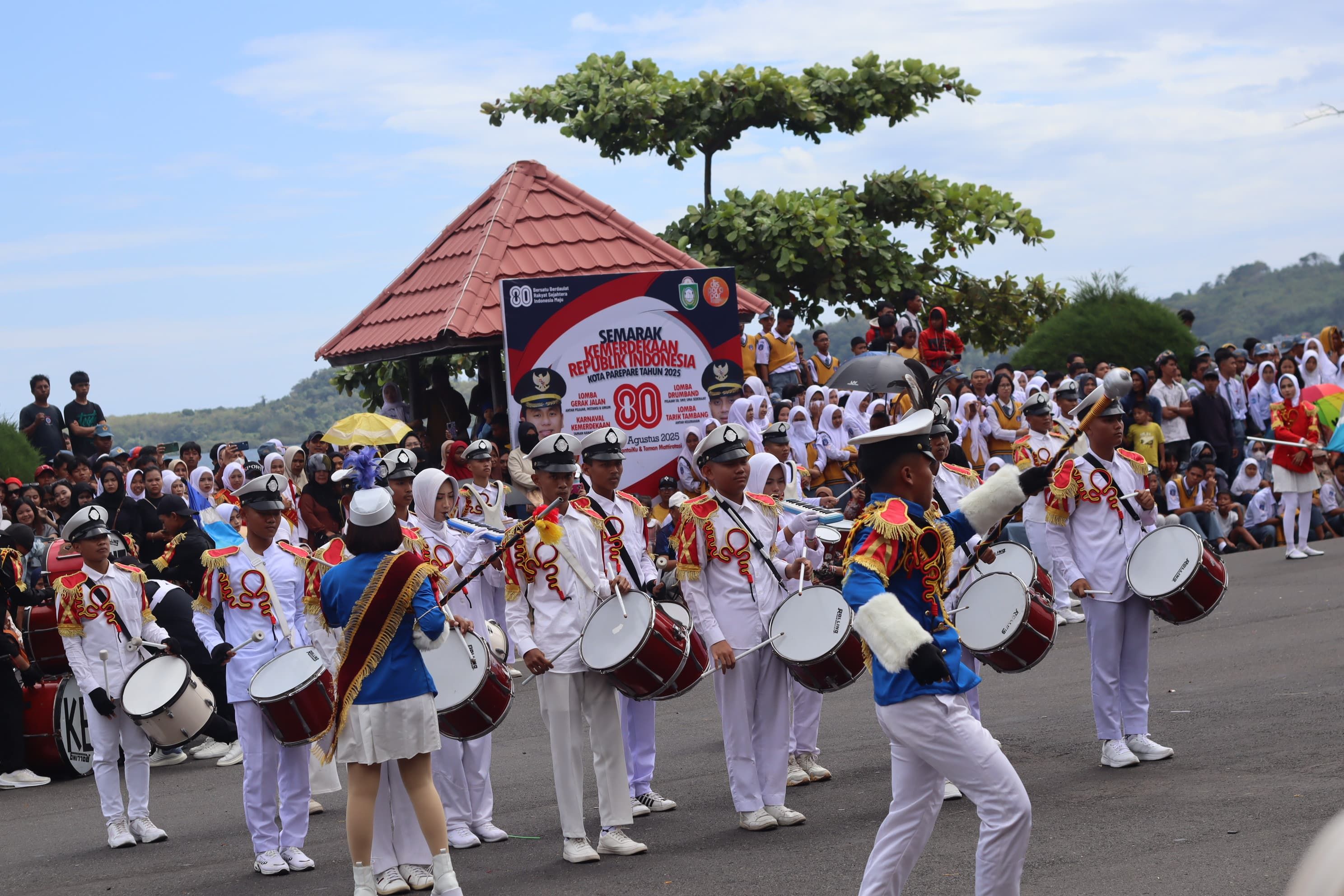 Mengintip Kemeriahan Kompetisi Drumband Pelajar Guncang Parepare di Puncak Perayaan HUT RI ke-80