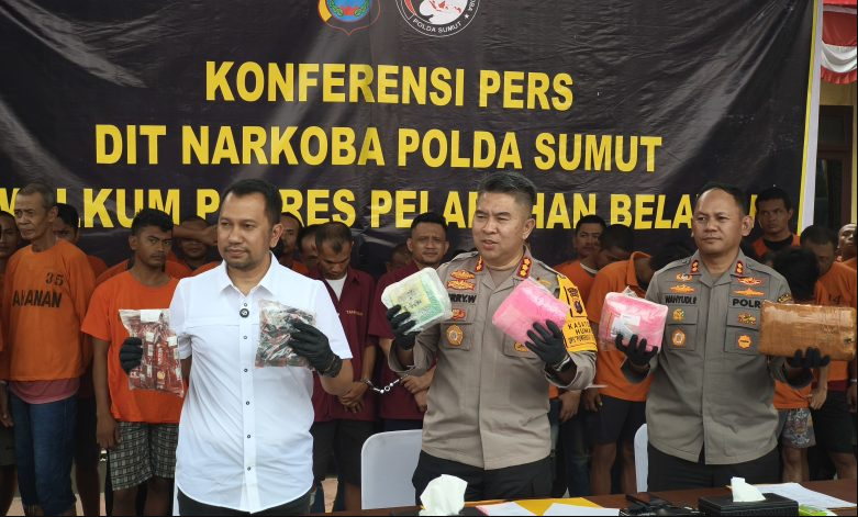 Polda Sumut Bongkar 238 Kasus Narkoba, Puluhan Kilogram Sabu dan Ribuan Ekstasi Diamankan