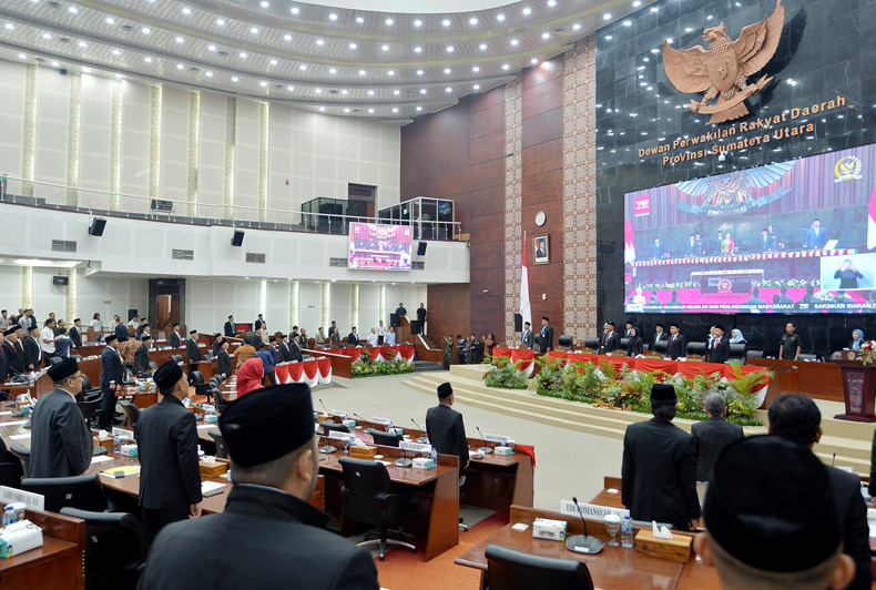 Bobby Nasution dan Wagub Surya Hadir Saat Prabowo Subianto Beberkan Rencana APBN 2026