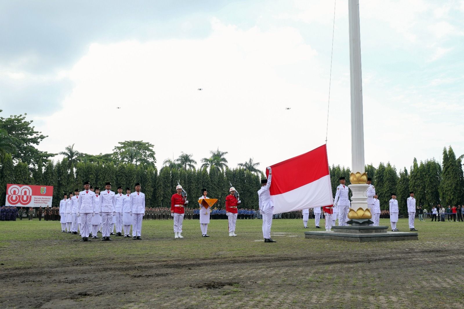 Upacara HUT ke-80 RI di Lampung Serukan Semangat Wujudkan Indonesia Emas 2045